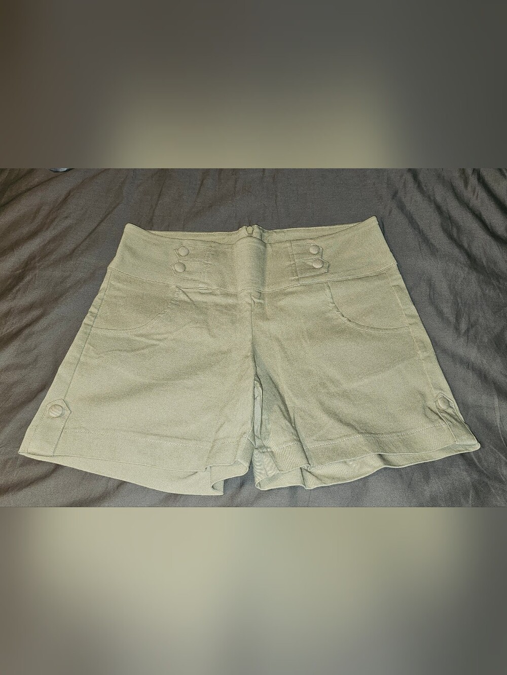 one 5 one High-Waist Tan Shorts Petite